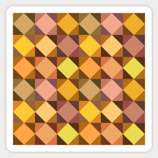 Abstract Tiles - earth tones Sticker